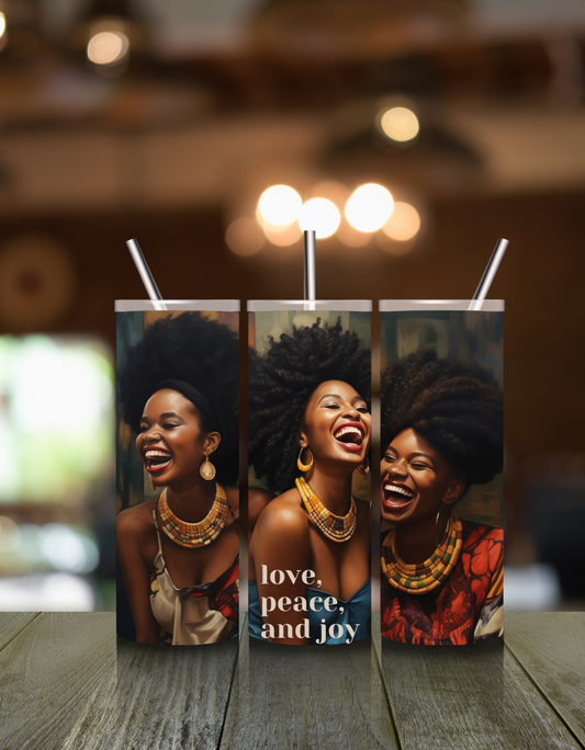 Love , Peace , And Joy Tumbler